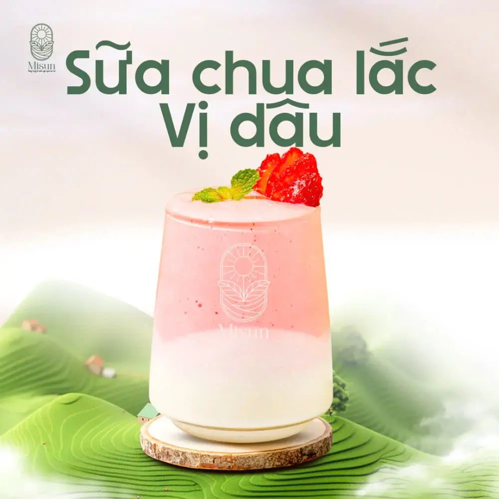 Hình ảnh Sữa chua lắc dâu