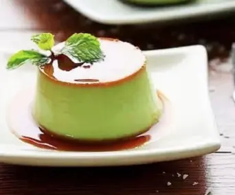 Hình ảnh Flan matcha