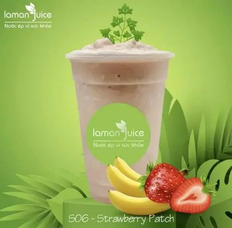 Hình ảnh Sinh tố dâu tây mix chuối - Strawberry patch - S06