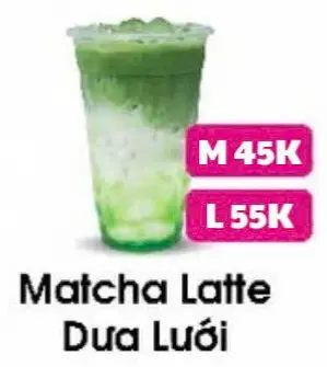 Hình ảnh Matcha latte dưa lưới