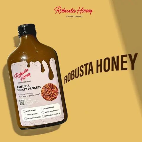Hình ảnh Cà Phê Robusta Honey® Sữa - Đồ Uống Đóng Chai
