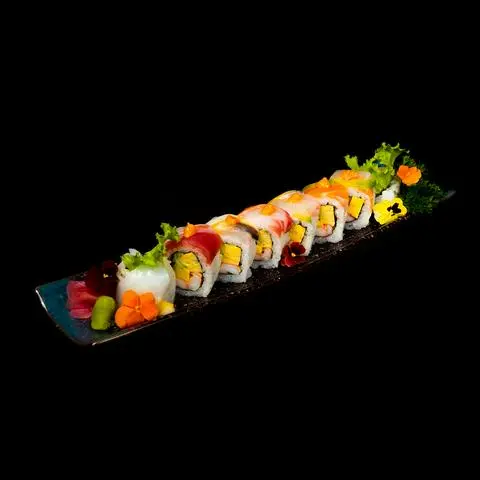 Hình ảnh Set cơm cuộn tổng hợp sốt trứng cá tuyết - deluxe mixed sushi platter - mo01