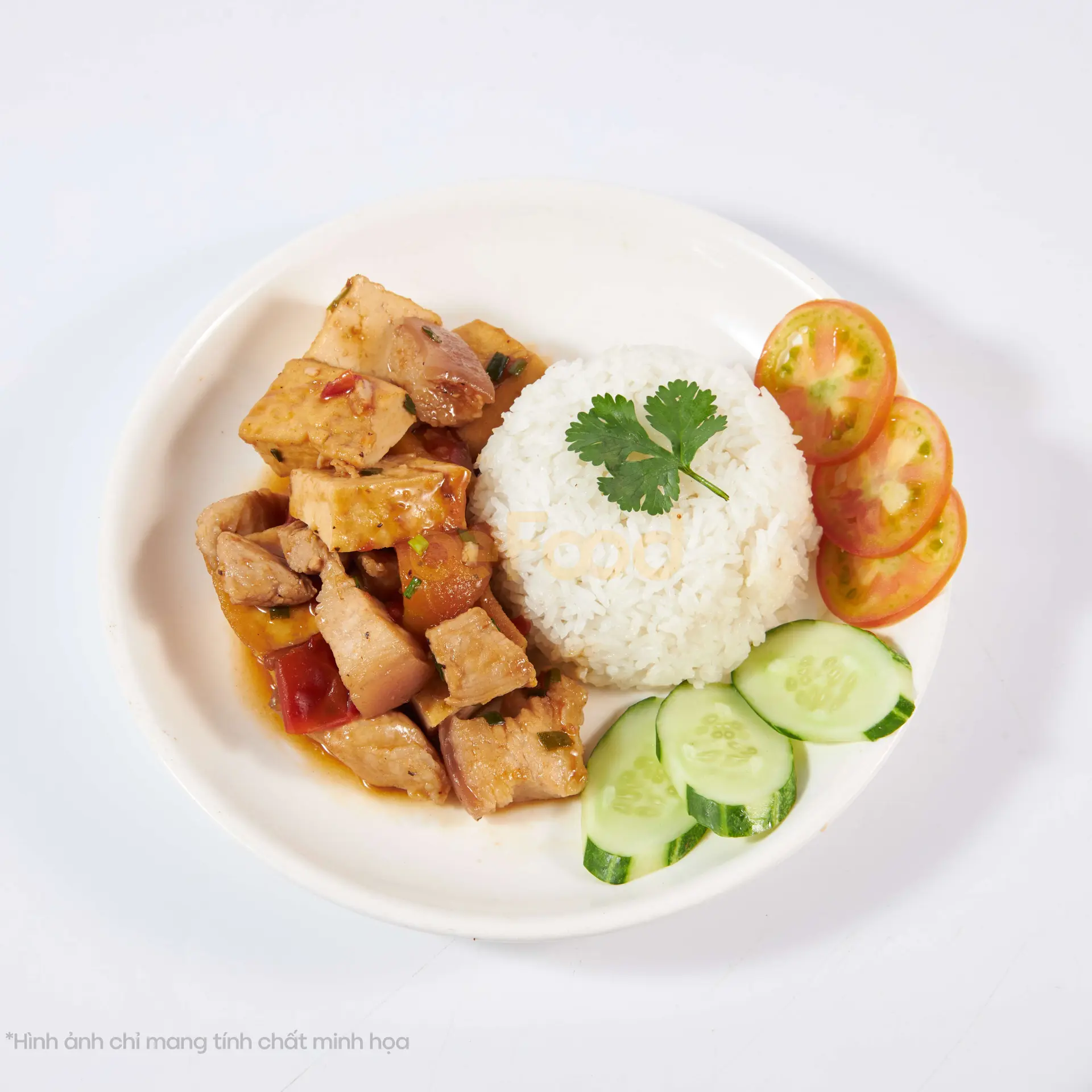 Hình ảnh Cơm trứng kho đậu hủ