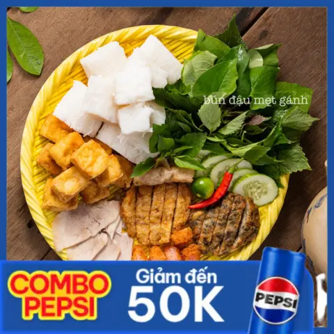 Hình ảnh Combo bún đậu thập cẩm + Pepsi/Coca