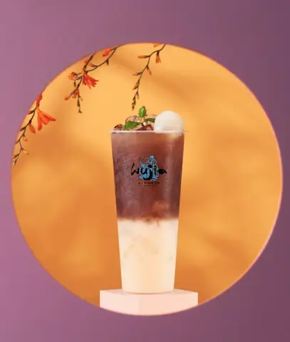Hình ảnh Latte vải thiều