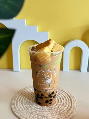 Hình ảnh Trà sữa nguyên lá full topping