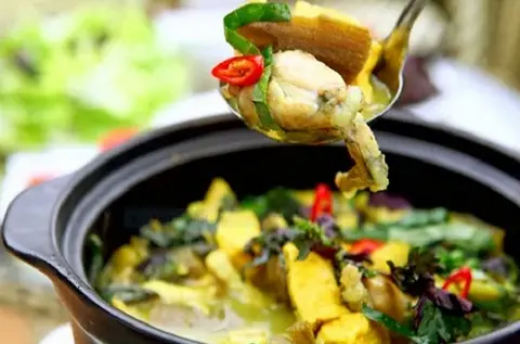 Hình ảnh Ếch nấu lá giang 