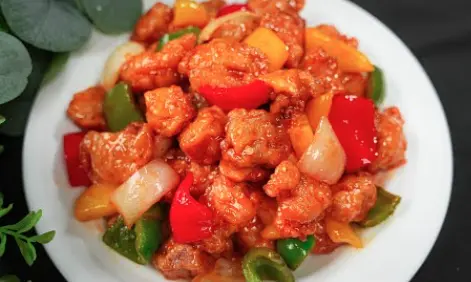 Hình ảnh Cơm gà xốt chua ngọt