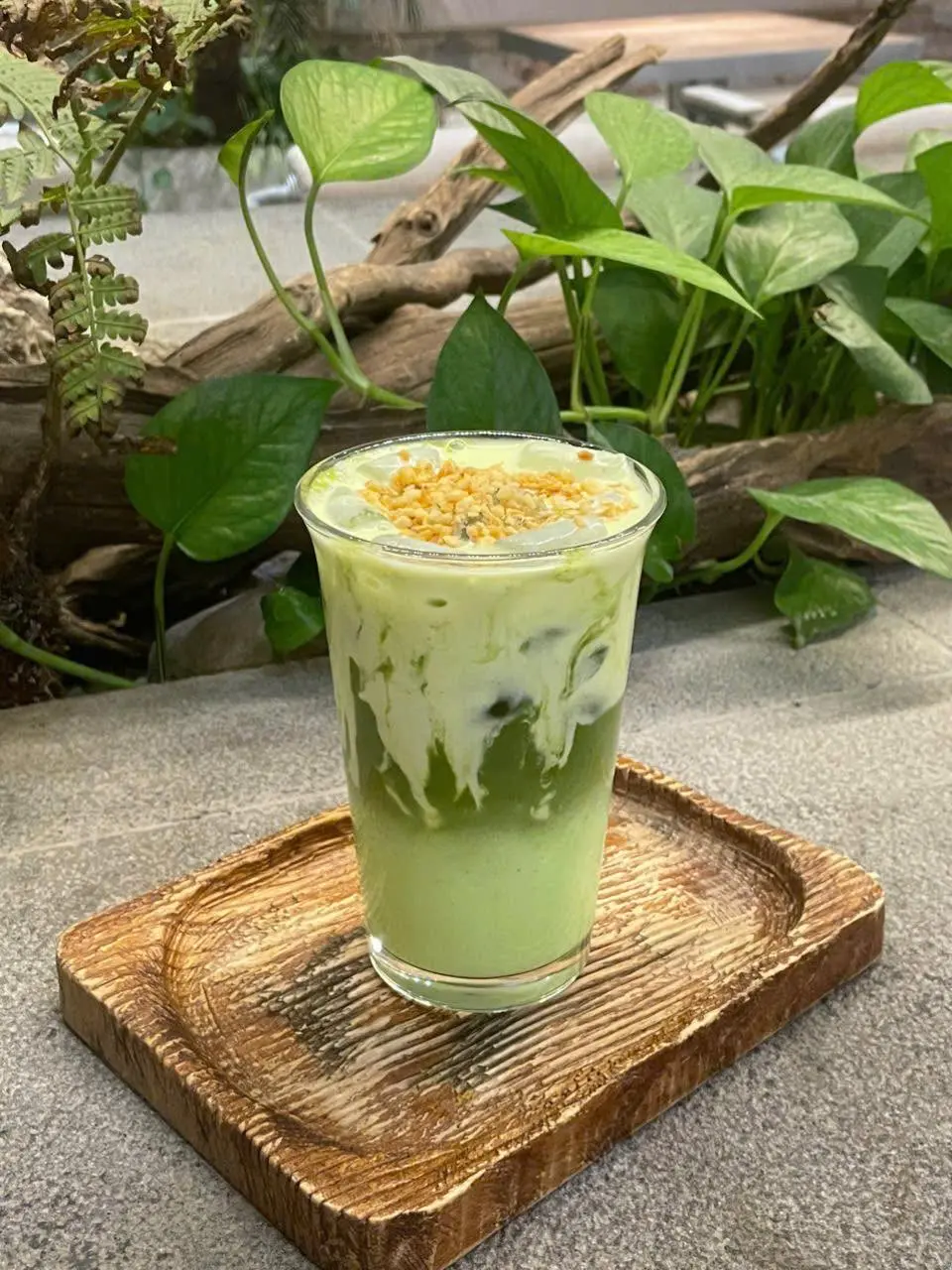 Hình ảnh Matcha latte cốm xanh