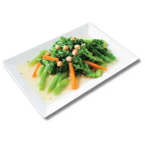 Hình ảnh Cải baby xào đậu gà