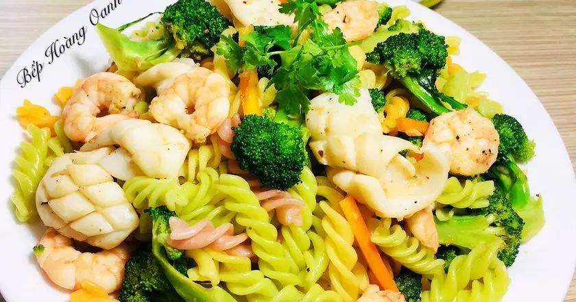Hình ảnh Nui xào hải sản