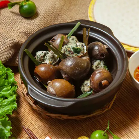 Hình ảnh Ốc nhồi thịt hấp sả