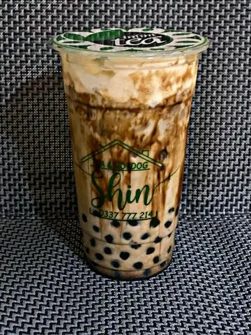Hình ảnh Sữa tươi trân châu đường đen phô mai cam