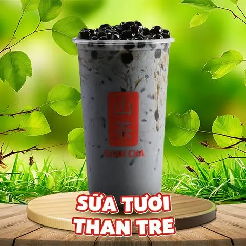 Hình ảnh Sữa tươi than tre Trân châu đường đen (M)