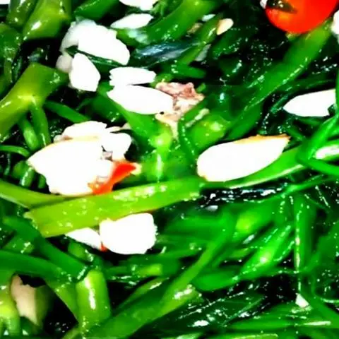 Hình ảnh Rau muống xào tỏi