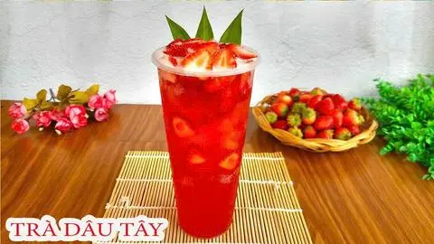 Hình ảnh Trà dâu tây tươi
