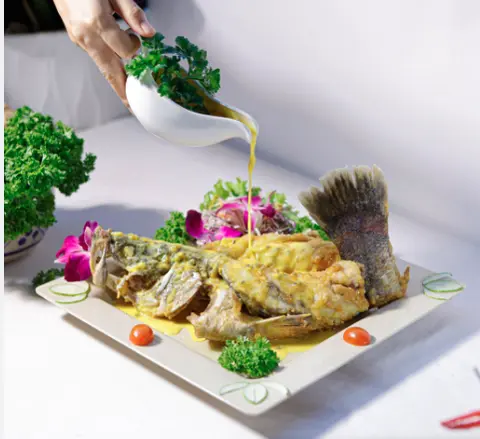Hình ảnh Cá chẽm sốt chanh dây