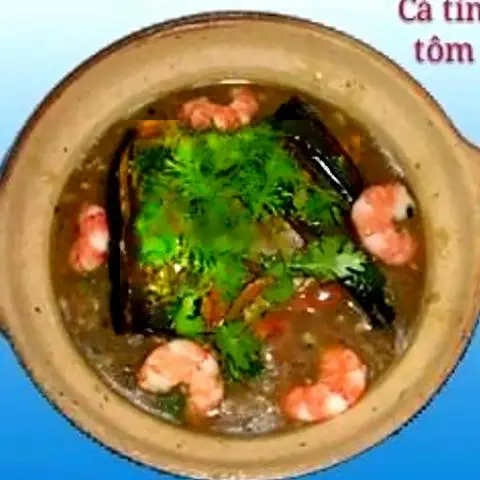 Hình ảnh Cà tím xào tôm khô