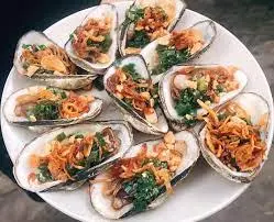 Hình ảnh Sò dẹo nướng mỡ hành