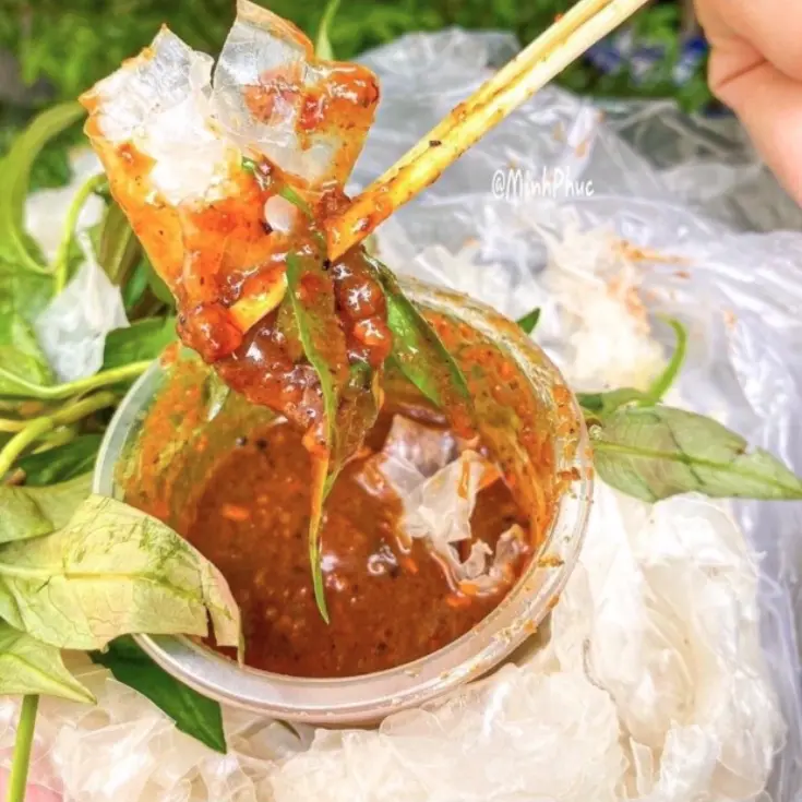 Hình ảnh Bánh tráng chấm phơi sương