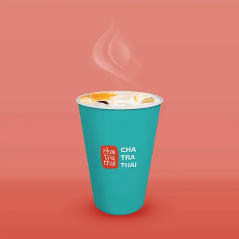 Hình ảnh Latte Thái đỏ nóng - hot Thai red latte