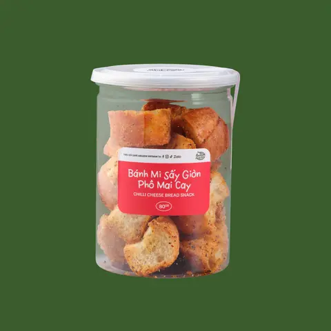 Hình ảnh Bánh mì sấy giòn phô mai cay - 80gram