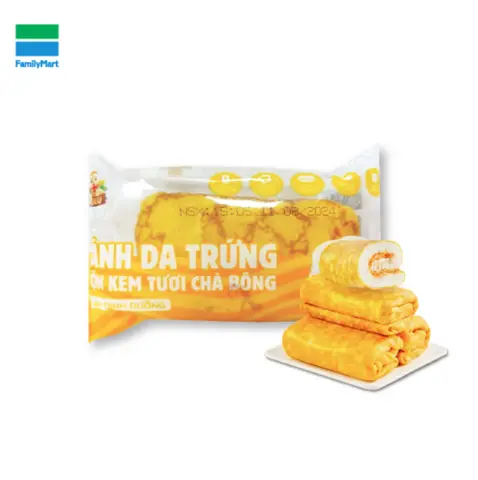 Hình ảnh Bánh Da Trứng Cuộn Kem Tươi Chà Bông Gulu 84G