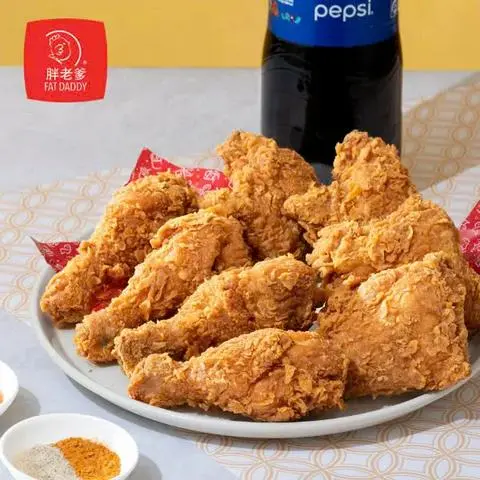 Hình ảnh Fat Daddy Combo 5 (4 Đùi Gà, 4 Má Đùi, 1 Nước Ngọt 1.5L)