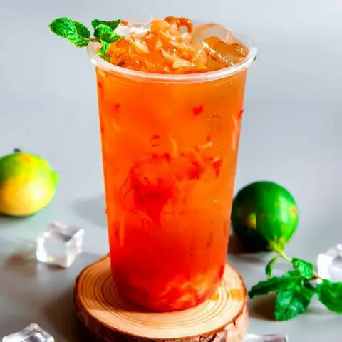 Hình ảnh Trà bưởi dâu tây