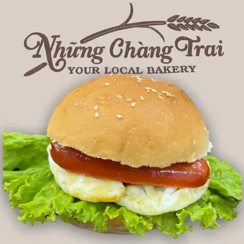 Hình ảnh Hamburger xúc xích trứng
