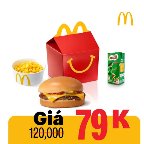 Hình ảnh Phần ăn cho bé burger bò phô mai - Kèm đồ chơi