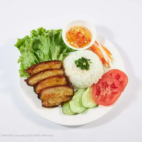 Hình ảnh Cơm thịt ba rọi chiên sả