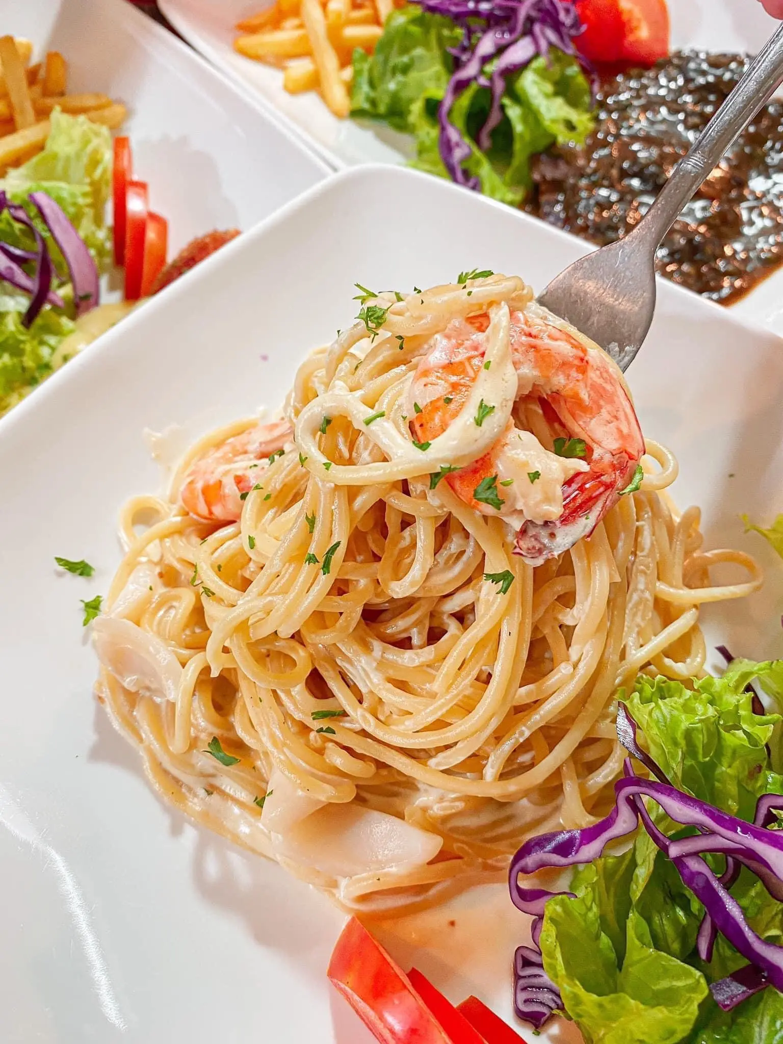 Hình ảnh Mì Ý hải sản sốt kem
