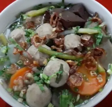 Hình ảnh Bánh canh thịt +bò viên+ huyết