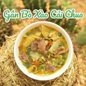 Hình ảnh Gân bò xào cải chua