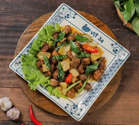 Hình ảnh Vịt xào húng quế