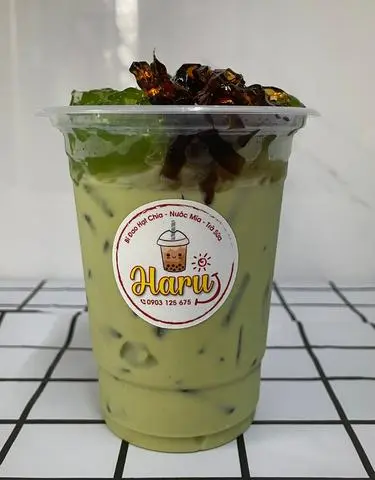 Hình ảnh Trà sữa Thái Xanh full topping ly khổng lồ