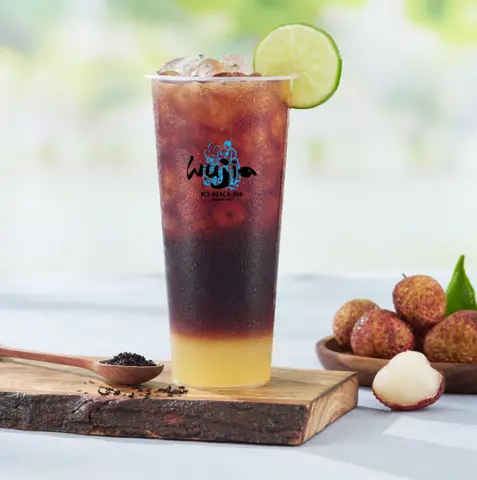 Hình ảnh Hồng trà chanh vải thiều
