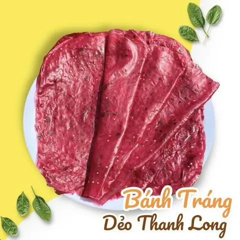 Hình ảnh Bánh tráng dẻo cay thanh long - túi 500g