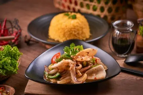 Hình ảnh Mực xào sa tế