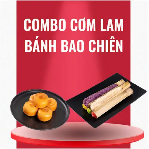 Hình ảnh Combo Cơm Lam + Bánh bao chiên (2 cái)