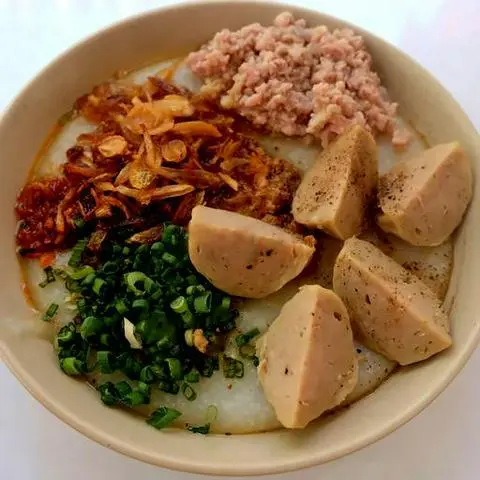 Hình ảnh Cháo thịt bằm bò viên