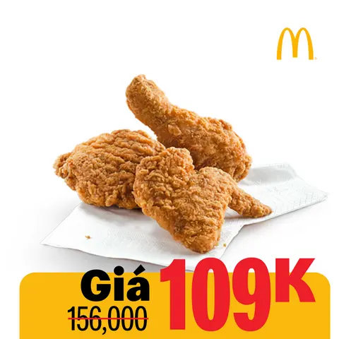 Hình ảnh 3 miếng gà rán giòn da thấm thịt
