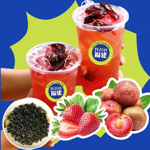 Hình ảnh Trà oloong mận dâu anh đào