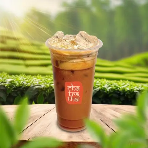 Hình ảnh Trà sữa Thái đỏ lạnh - cold Thai red milk tea
