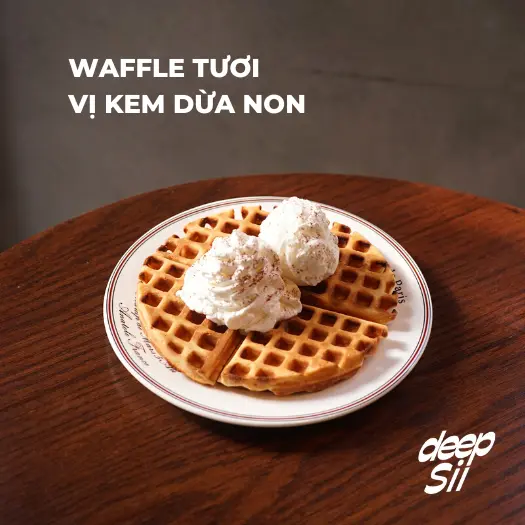 Hình ảnh Waffle Kem Dừa Non