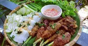 Hình ảnh Bánh hỏi thịt nướng nem nướng
