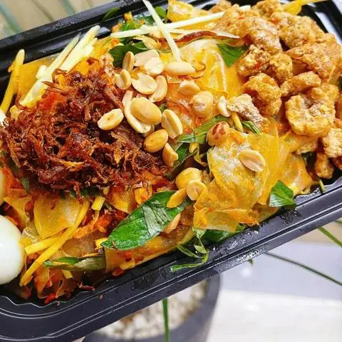 Hình ảnh Bánh tráng trộn tóp mỡ