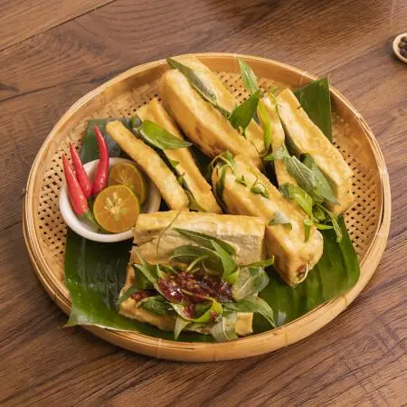 Hình ảnh Đậu hũ hấp rau răm