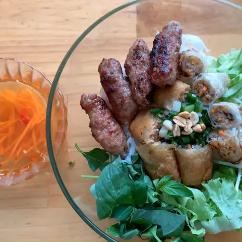 Hình ảnh Bún nem nướng+ chả giò